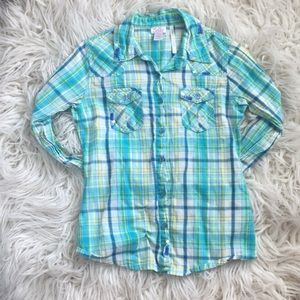 Justice flannel size 10